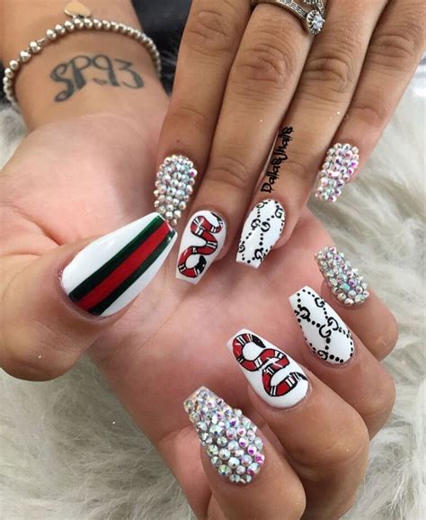 gucci top coat nail|gucci nails with diamonds.